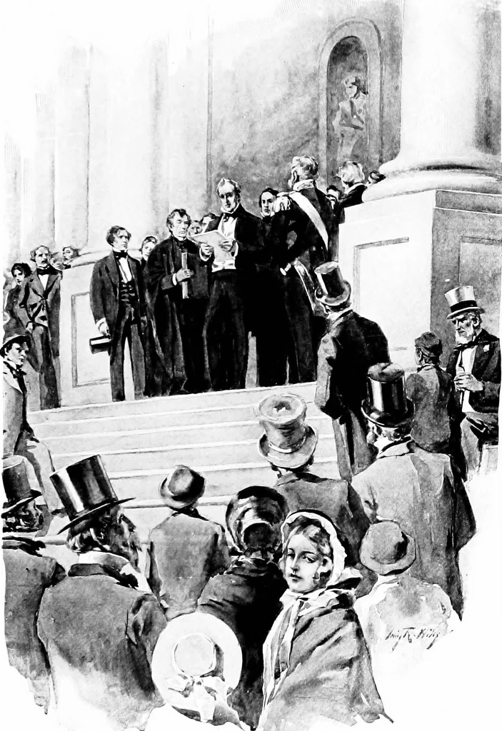An illustration from Presidential nominations and elections; a history of American conventions, national campaigns, inaugurations and campaign caricature, with numerous illustrations, 1916, leaf 78