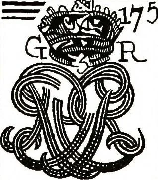 An illustration from Georgian: a pattern of spoons, forks and all other pieces of table flat ware is fully shown in this book, in which is also given an account of the chief events of the war of the revolution and the acts of oppression which preceded and provoked it..., 1906, leaf 7