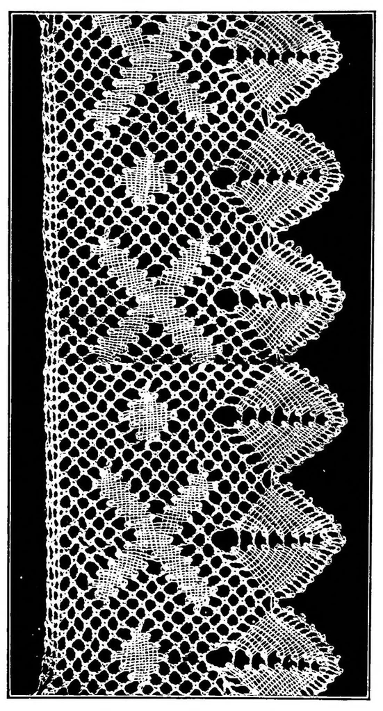 An illustration from Church lace : being eight ecclesiastical patterns in pillow-lace, 1920, leaf 45