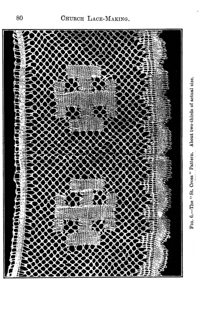 An illustration from Church lace : being eight ecclesiastical patterns in pillow-lace, 1920, leaf 89
