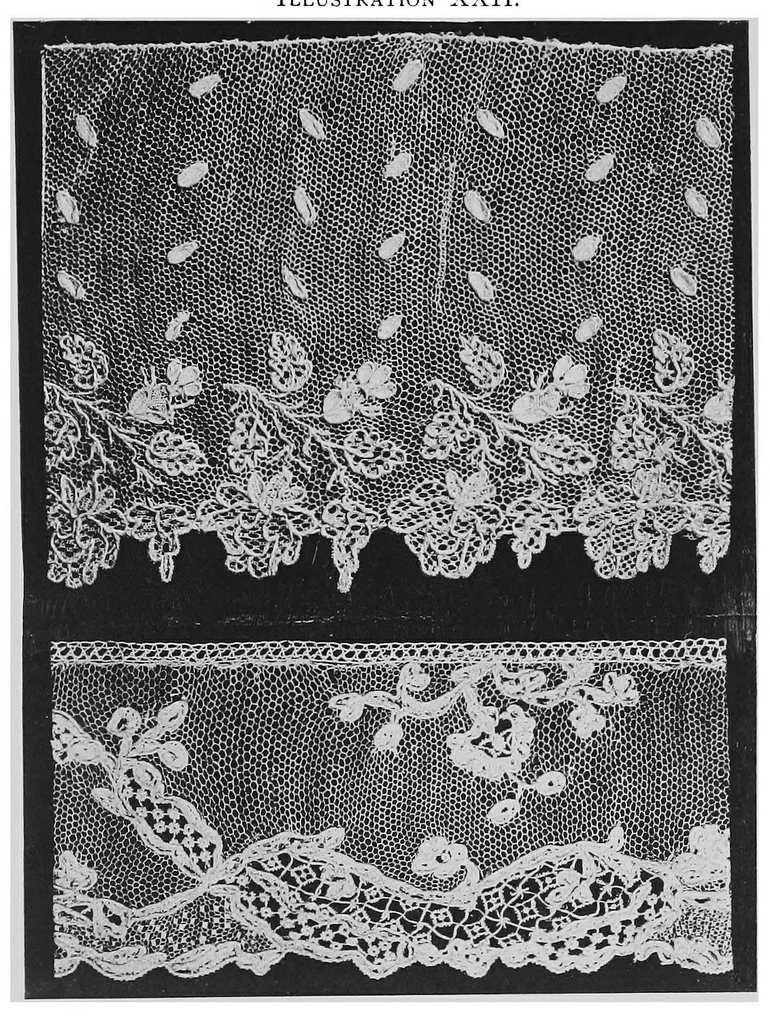 An illustration from Point and pillow lace : a short account of various kinds, ancient and modern, and how to recognise them, 1899, leaf 122