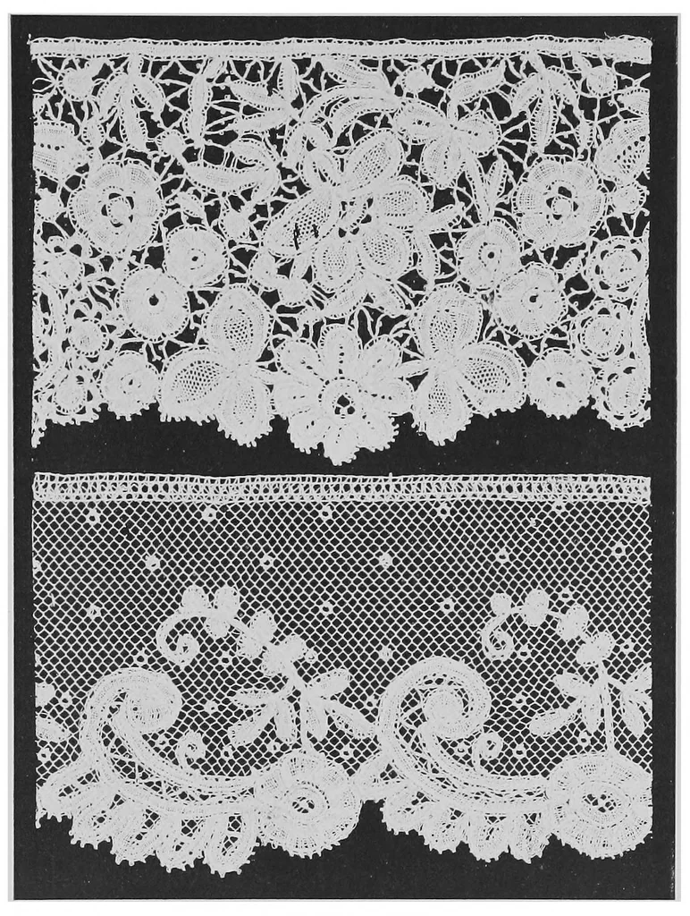An illustration from Point and pillow lace : a short account of various kinds, ancient and modern, and how to recognise them, 1899, leaf 160