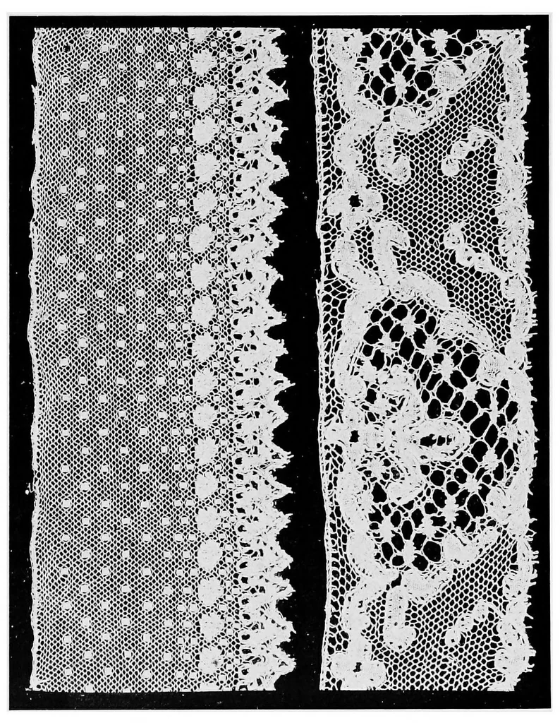 An illustration from Point and pillow lace : a short account of various kinds, ancient and modern, and how to recognise them, 1899, leaf 197