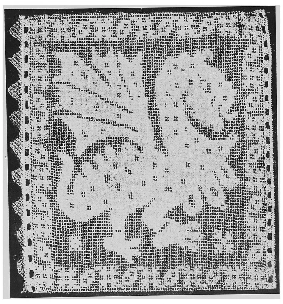 An illustration from Point and pillow lace : a short account of various kinds, ancient and modern, and how to recognise them, 1899, leaf 44