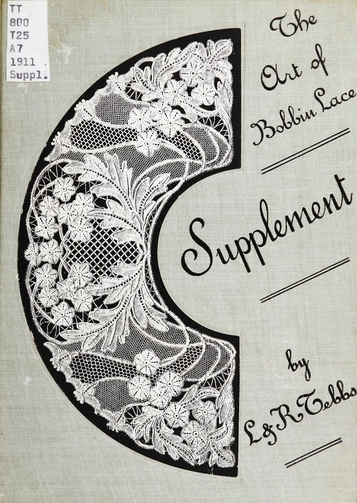 An illustration from Supplement to The art of bobbin lace : a practical text book of workmanship in antique and modern bobbin lace : including Venetian, Milanese, Genoese, guipure, Flemish, Honiton, duchesse, and Brussels : also several rare stitches and fillings for various lace, 1911, leaf 0