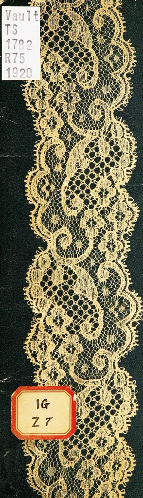 An illustration from The romance of lace : its historical background, its present manufacture, its varieties and uses, 1920, leaf 0