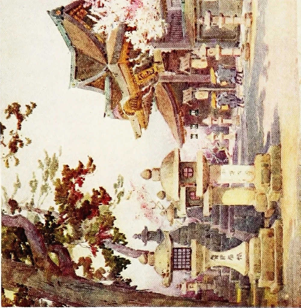 An illustration from The flowers and gardens of Japan, 1908, leaf 136