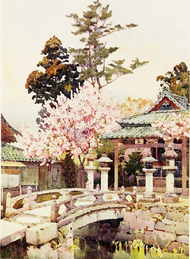 An illustration from The flowers and gardens of Japan, 1908, leaf 150