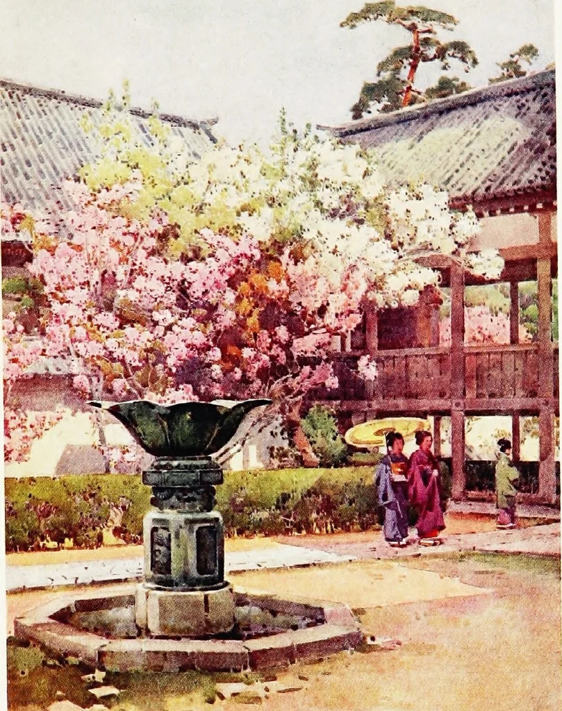 An illustration from The flowers and gardens of Japan, 1908, leaf 164