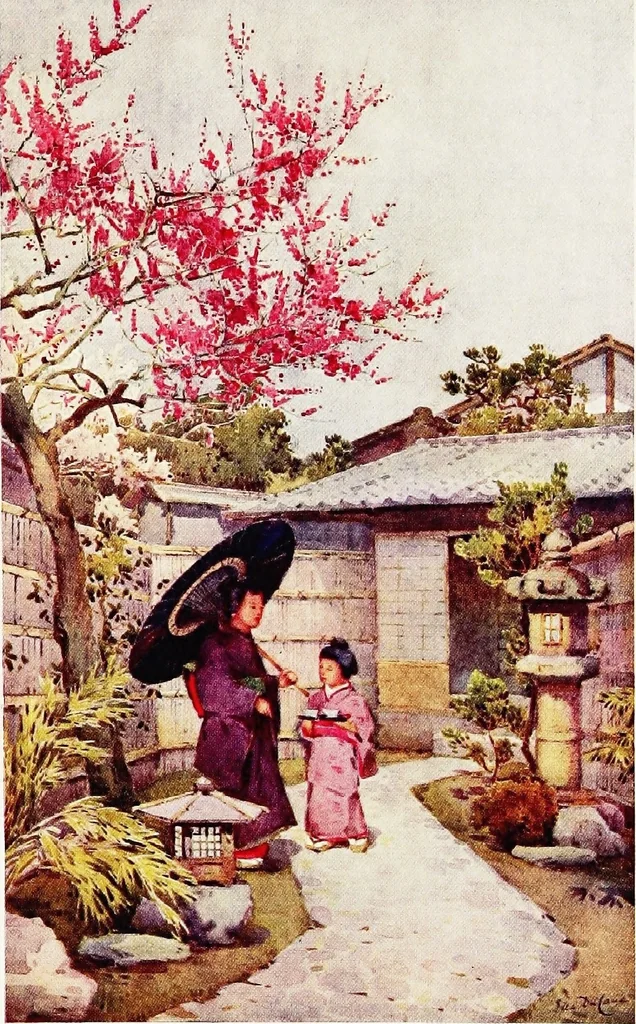 An illustration from The flowers and gardens of Japan, 1908, leaf 176