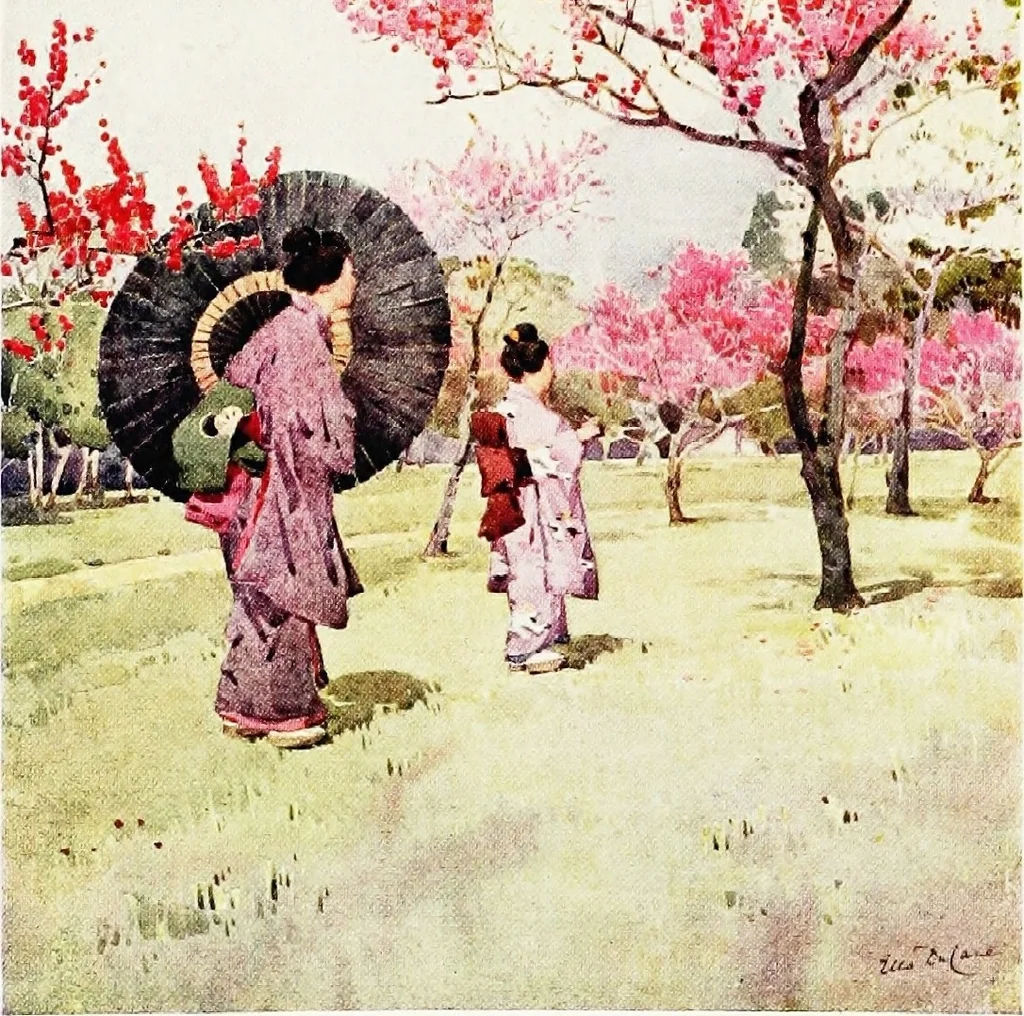 An illustration from The flowers and gardens of Japan, 1908, leaf 236