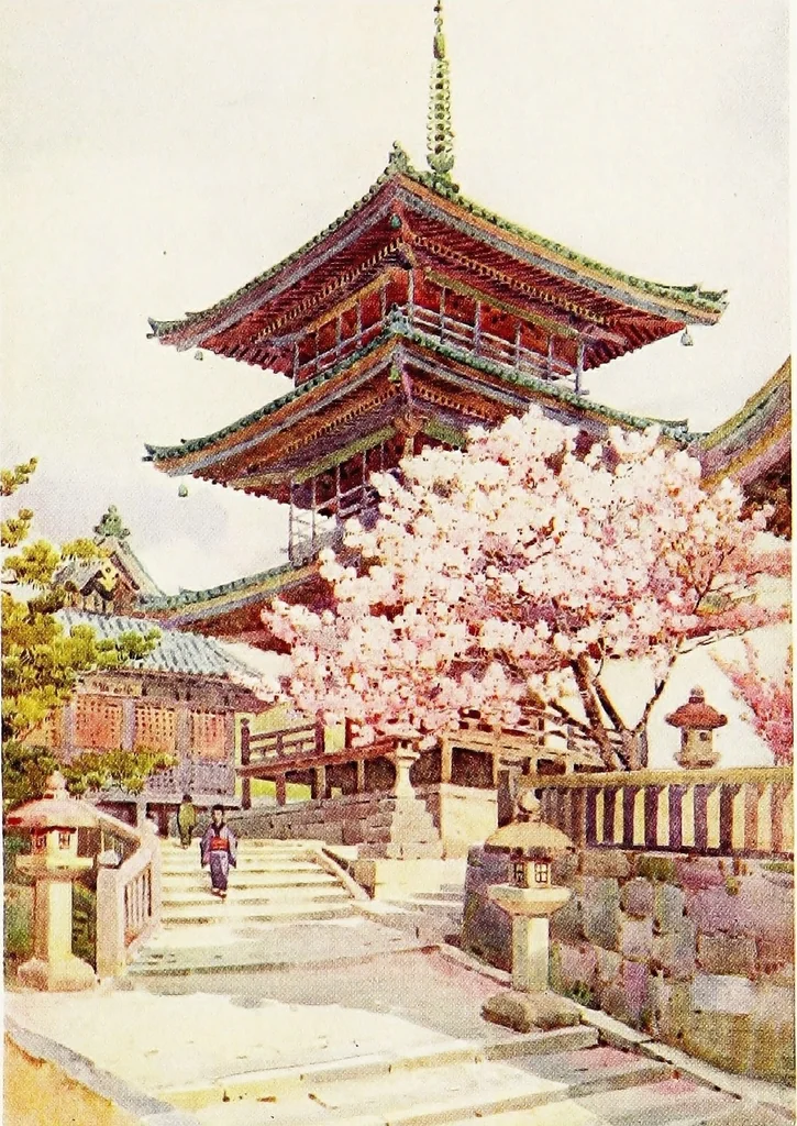 An illustration from The flowers and gardens of Japan, 1908, leaf 246