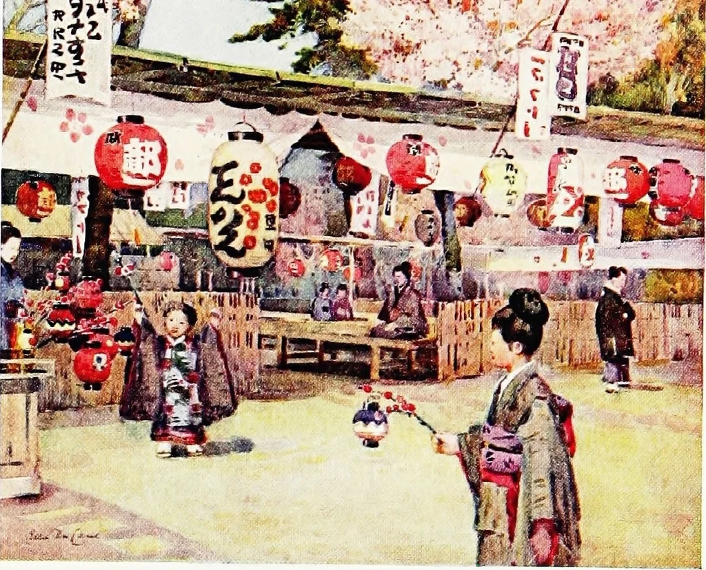 An illustration from The flowers and gardens of Japan, 1908, leaf 260