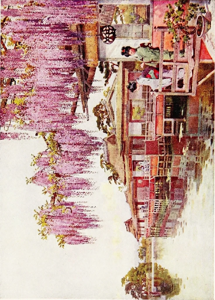 An illustration from The flowers and gardens of Japan, 1908, leaf 296