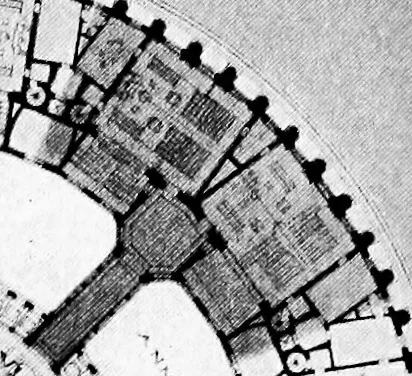 An illustration from Planning for daylight and sunlight in buildings, 1914, leaf 7