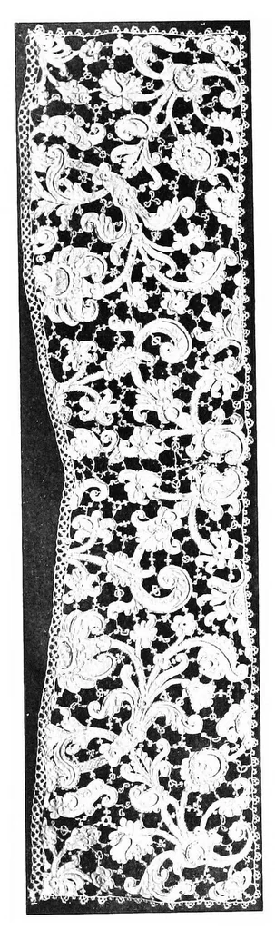 An illustration from Old lace : a handbook for collectors : an account of the different styles of lace, their history, characteristics & manufacture, 1908, leaf 102