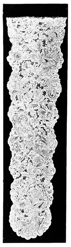 An illustration from Old lace : a handbook for collectors : an account of the different styles of lace, their history, characteristics & manufacture, 1908, leaf 115