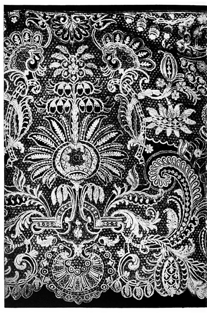 An illustration from Old lace : a handbook for collectors : an account of the different styles of lace, their history, characteristics & manufacture, 1908, leaf 213