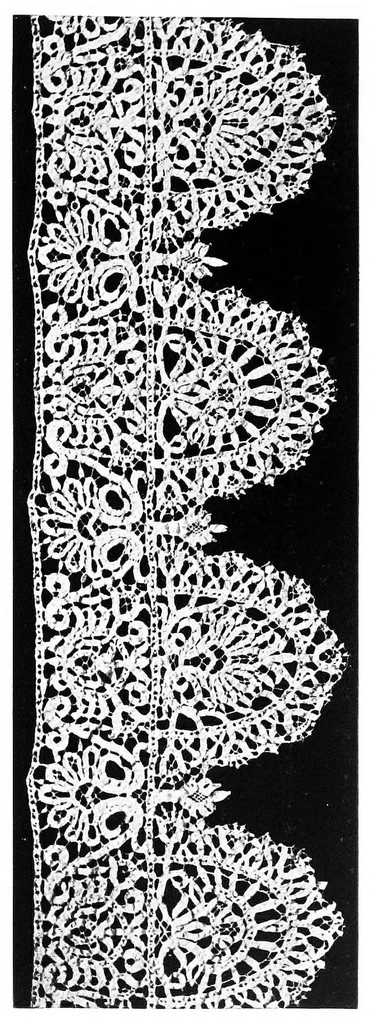 An illustration from Old lace : a handbook for collectors : an account of the different styles of lace, their history, characteristics & manufacture, 1908, leaf 66