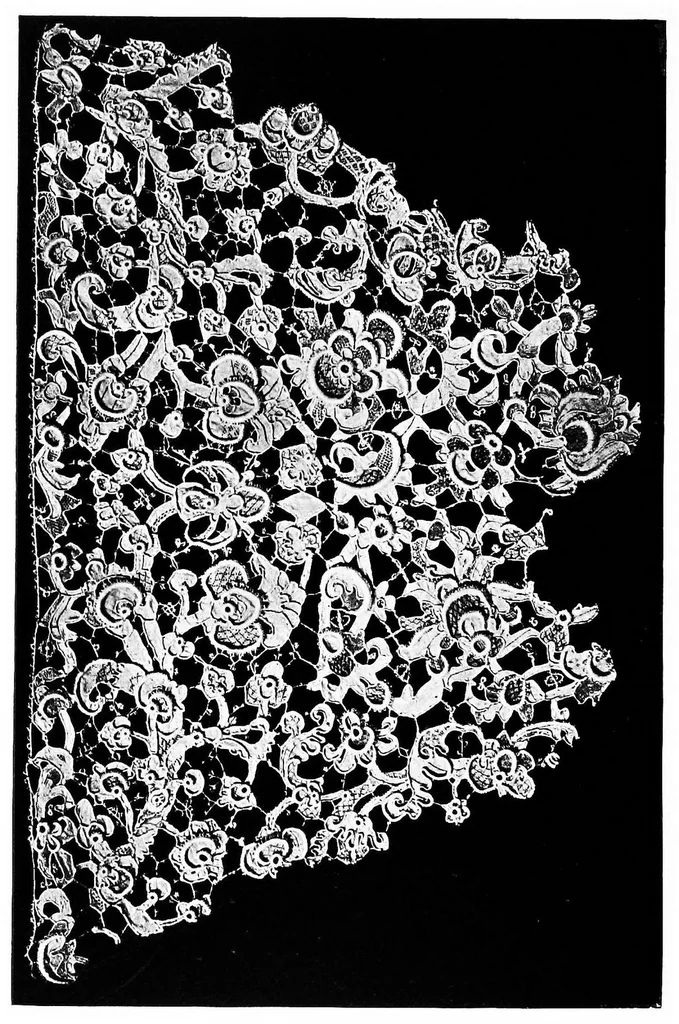 An illustration from Old lace : a handbook for collectors : an account of the different styles of lace, their history, characteristics & manufacture, 1908, leaf 89
