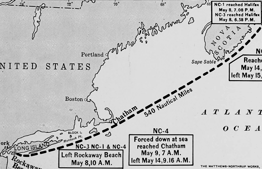 An illustration from The flight across the Atlantic, 1919, leaf 42