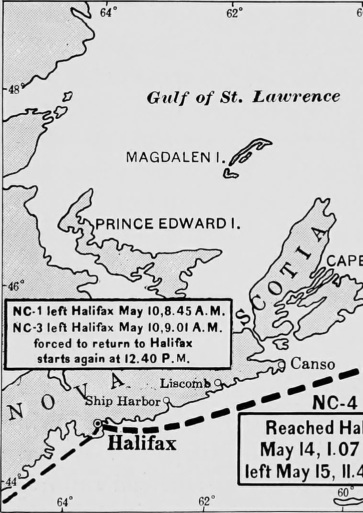 An illustration from The flight across the Atlantic, 1919, leaf 45