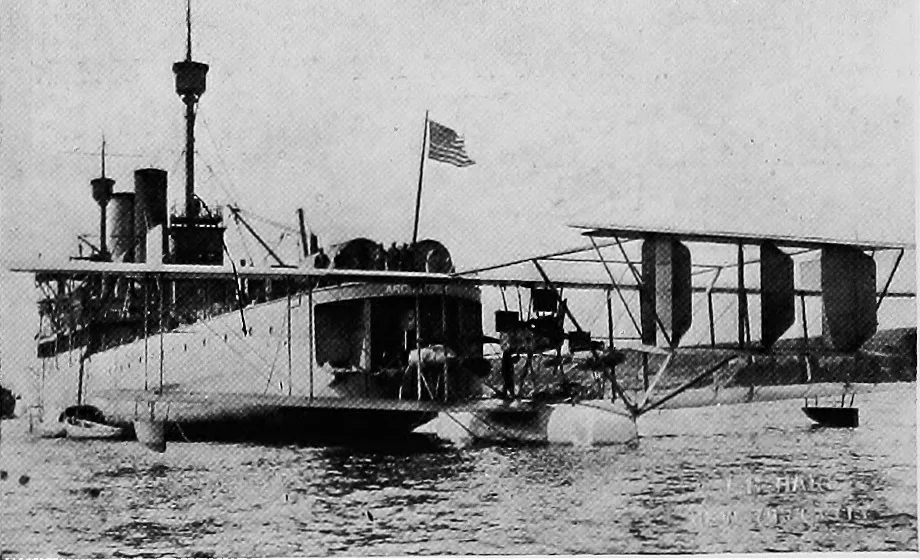 An illustration from The flight across the Atlantic, 1919, leaf 53