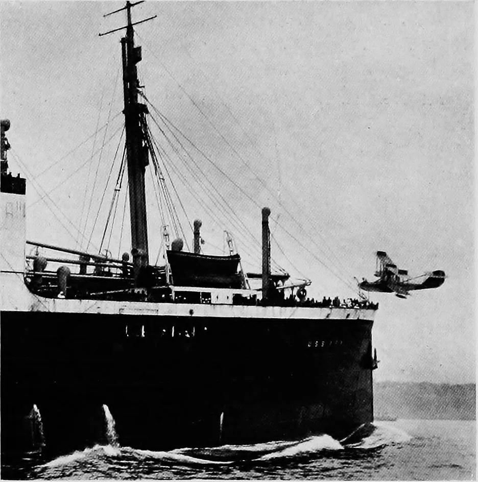 An illustration from The flight across the Atlantic, 1919, leaf 80