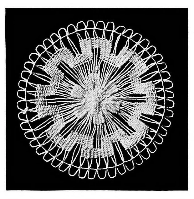 An illustration from Teneriffe lace : designs and instructions, 1904, leaf 12