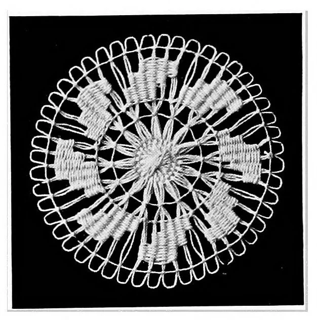 An illustration from Teneriffe lace : designs and instructions, 1904, leaf 21