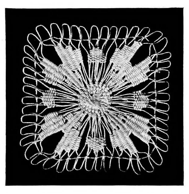 An illustration from Teneriffe lace : designs and instructions, 1904, leaf 47