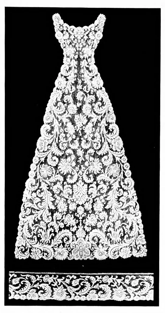 An illustration from Collection of antique laces and brocades of Max Littwitz, 1900, leaf 12