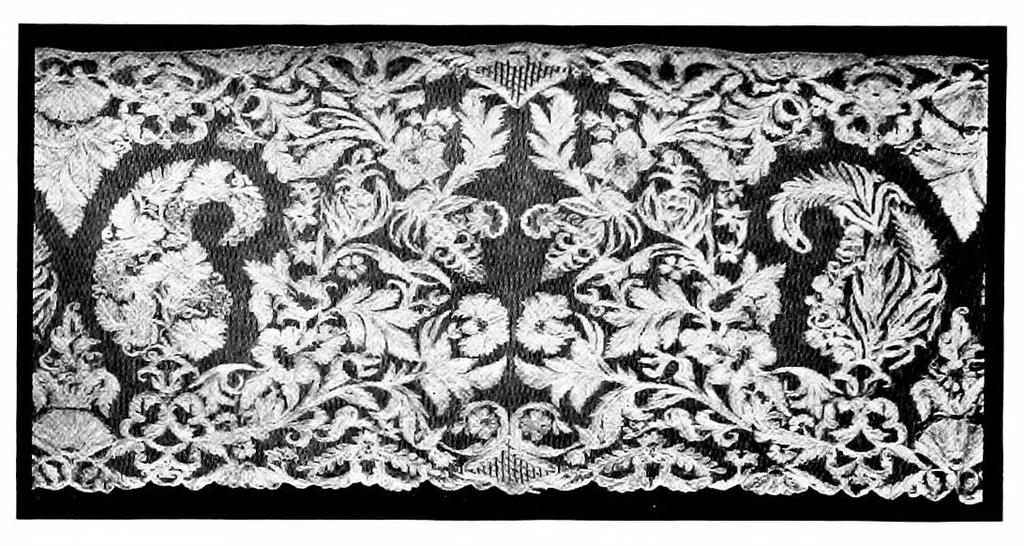 An illustration from Collection of antique laces and brocades of Max Littwitz, 1900, leaf 29