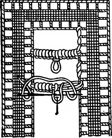 An illustration from The Priscilla Battenberg and point lace book; a collection of lace stitches with working directions for braid laces, 1912, leaf 10