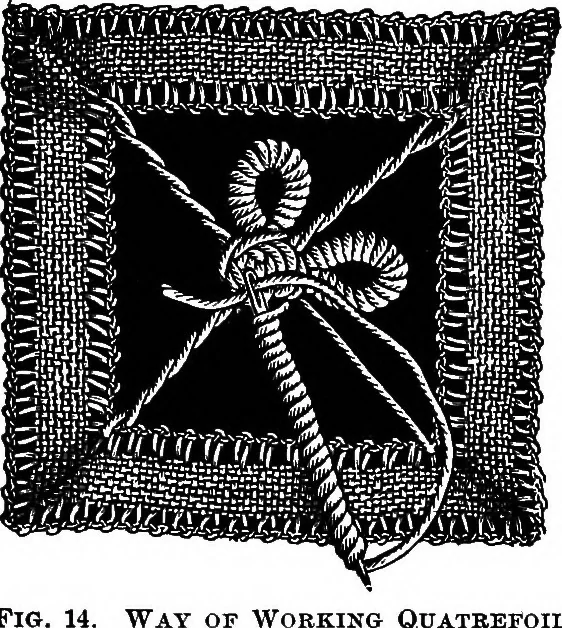 An illustration from The Priscilla Battenberg and point lace book; a collection of lace stitches with working directions for braid laces, 1912, leaf 12