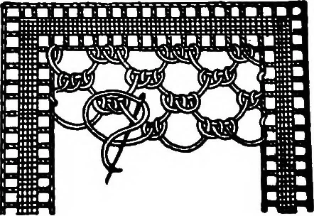 An illustration from The Priscilla Battenberg and point lace book; a collection of lace stitches with working directions for braid laces, 1912, leaf 20