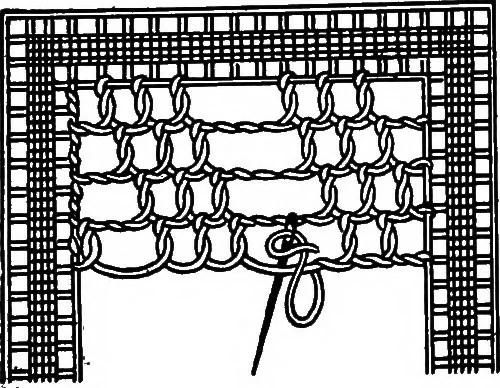 An illustration from The Priscilla Battenberg and point lace book; a collection of lace stitches with working directions for braid laces, 1912, leaf 24