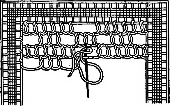 An illustration from The Priscilla Battenberg and point lace book; a collection of lace stitches with working directions for braid laces, 1912, leaf 24