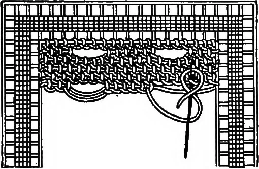 An illustration from The Priscilla Battenberg and point lace book; a collection of lace stitches with working directions for braid laces, 1912, leaf 28
