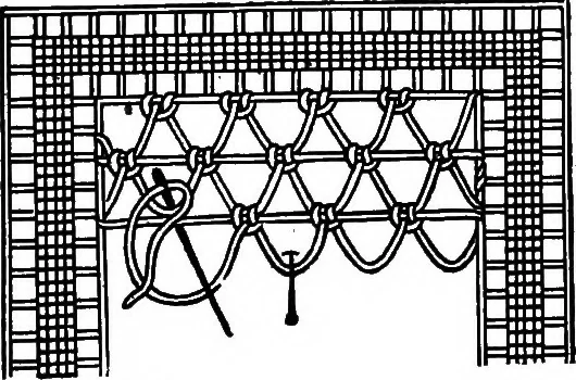 An illustration from The Priscilla Battenberg and point lace book; a collection of lace stitches with working directions for braid laces, 1912, leaf 28