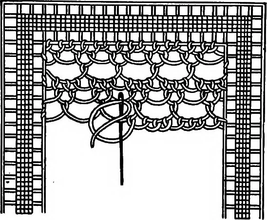 An illustration from The Priscilla Battenberg and point lace book; a collection of lace stitches with working directions for braid laces, 1912, leaf 29