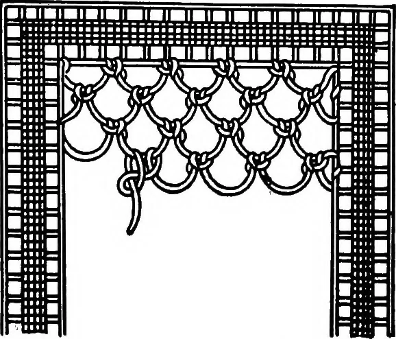 An illustration from The Priscilla Battenberg and point lace book; a collection of lace stitches with working directions for braid laces, 1912, leaf 31
