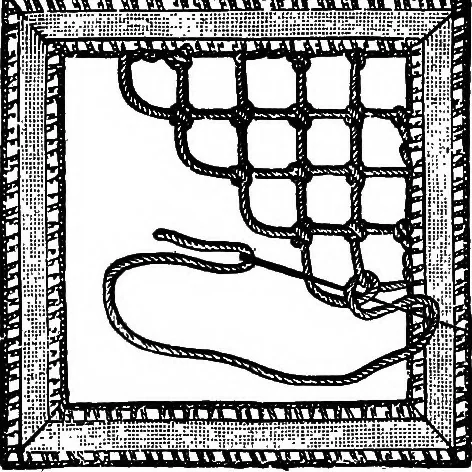 An illustration from The Priscilla Battenberg and point lace book; a collection of lace stitches with working directions for braid laces, 1912, leaf 32