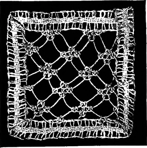 An illustration from The Priscilla Battenberg and point lace book; a collection of lace stitches with working directions for braid laces, 1912, leaf 43