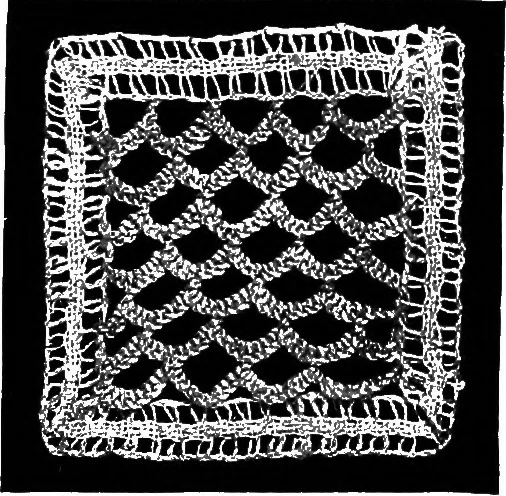 An illustration from The Priscilla Battenberg and point lace book; a collection of lace stitches with working directions for braid laces, 1912, leaf 43