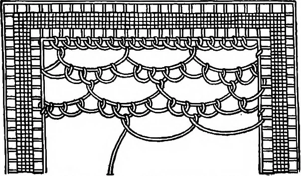 An illustration from The Priscilla Battenberg and point lace book; a collection of lace stitches with working directions for braid laces, 1912, leaf 46