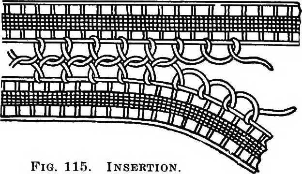 An illustration from The Priscilla Battenberg and point lace book; a collection of lace stitches with working directions for braid laces, 1912, leaf 46