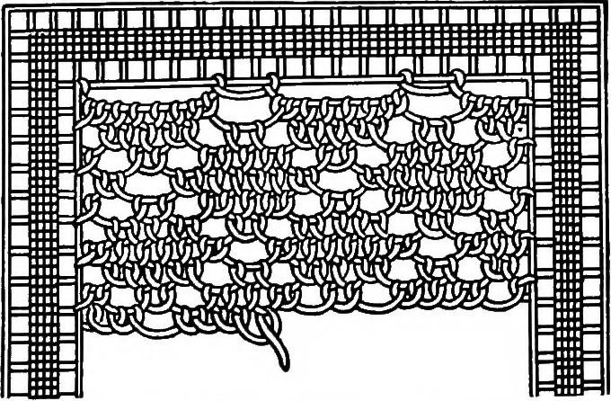 An illustration from The Priscilla Battenberg and point lace book; a collection of lace stitches with working directions for braid laces, 1912, leaf 47