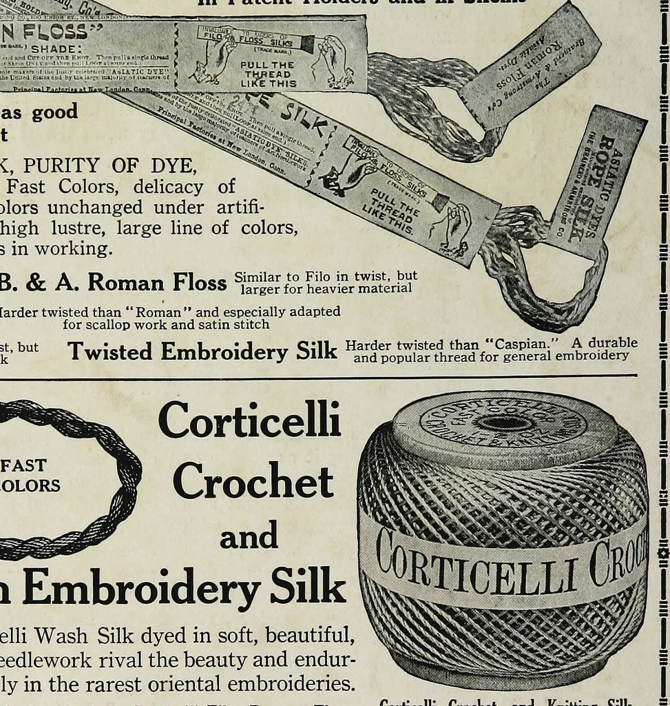 An illustration from The Priscilla Battenberg and point lace book; a collection of lace stitches with working directions for braid laces, 1912, leaf 51