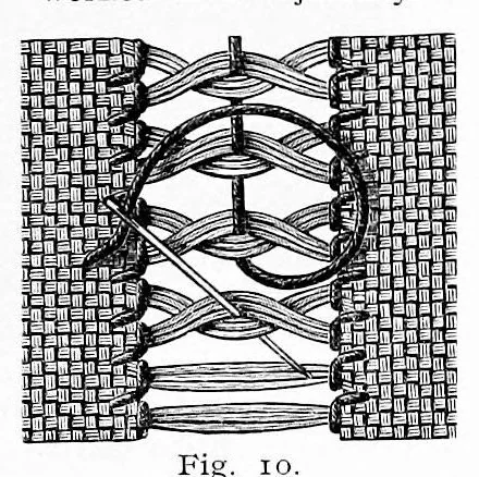 An illustration from Drawn thread work. 1st series, 1900, leaf 10